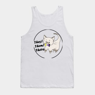 They/Them/Theirs Pronouns Kitty (v4) Tank Top